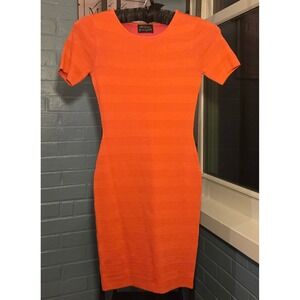 Torn by Ronny Kobo Bodycon Dress‎ Short Sleeve Coral Size XS